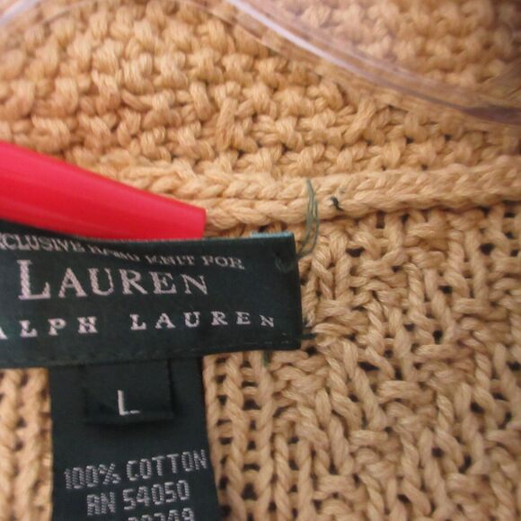 Lauren Ralph Lauren Yellow Cable Knit Cardigan - Picture 6 of 12